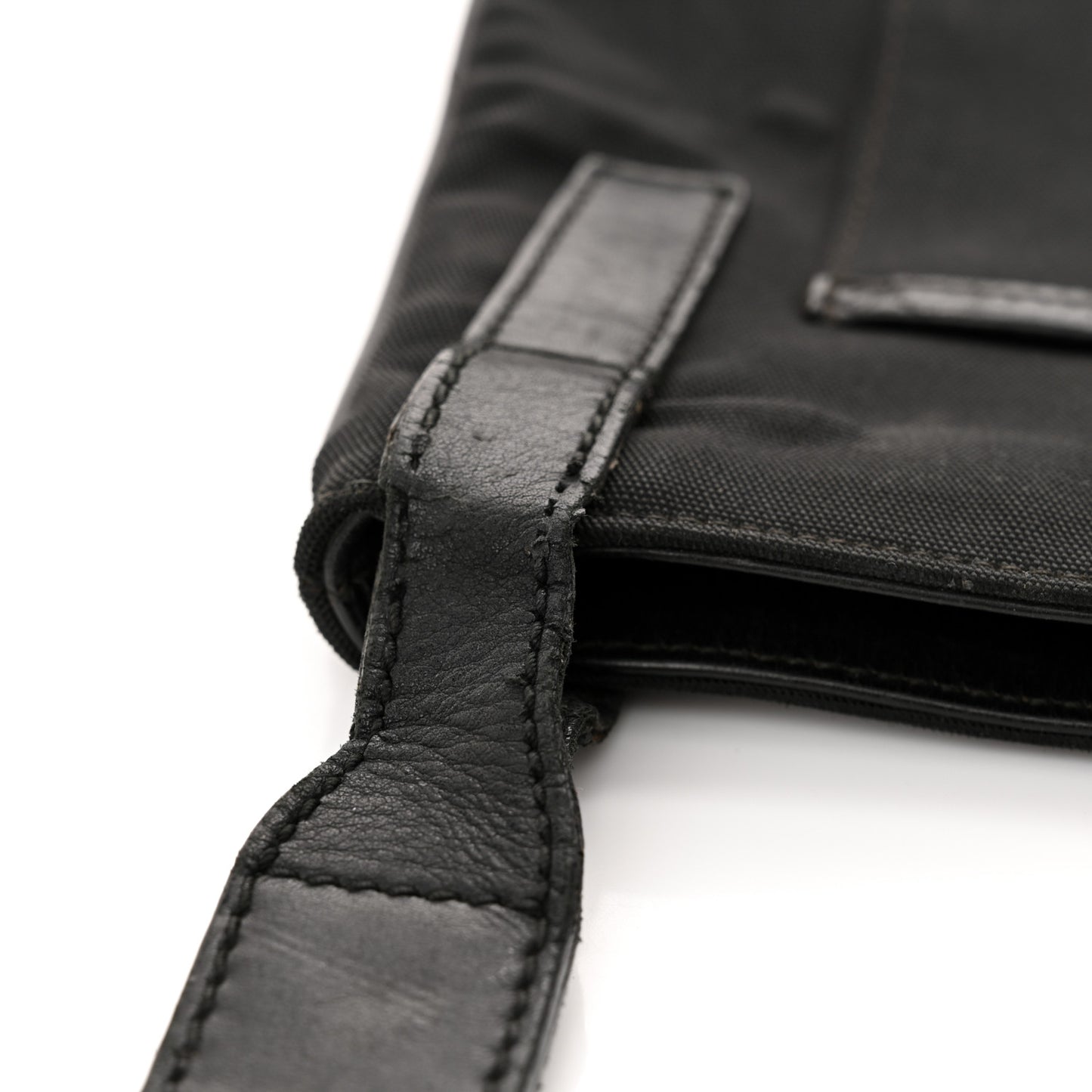Canvas Flat Messenger Bag Black
