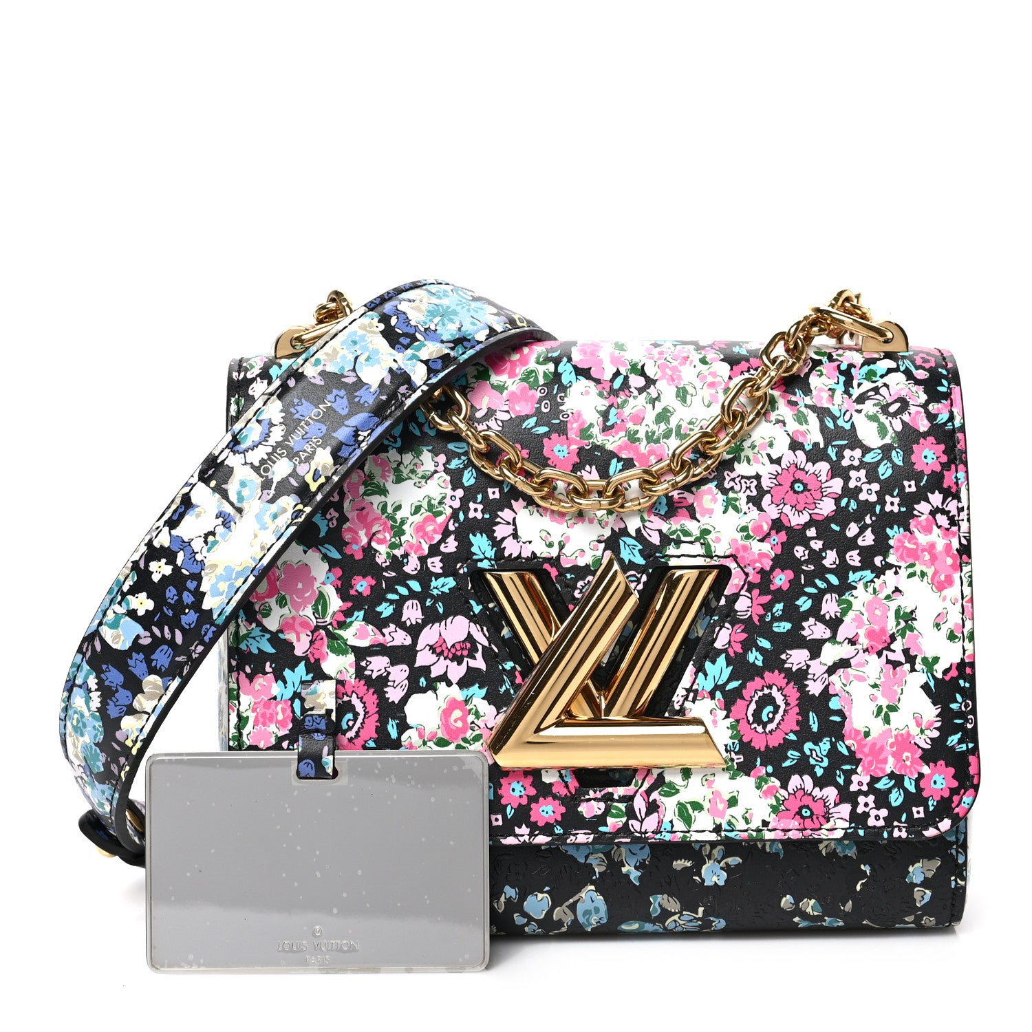 Louis Vuitton Printed Calfskin Flower Twist Shoulder Bag PM 1 of 7