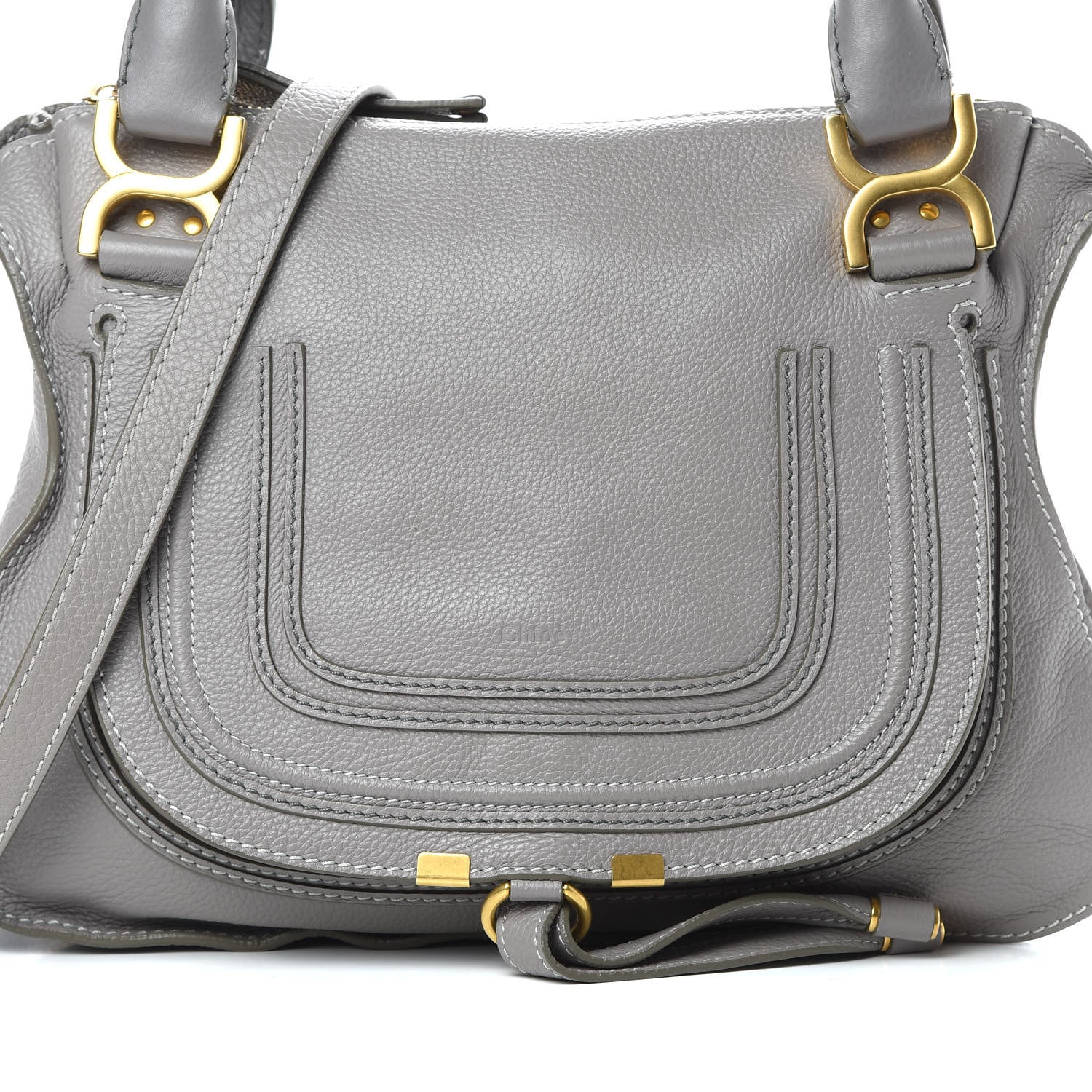 Chloe Calfskin Medium Marcie Satchel Cashmere Grey 8 of 18