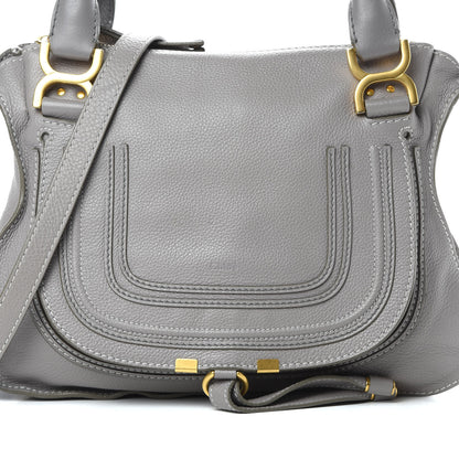 Chloe Calfskin Medium Marcie Satchel Cashmere Grey 8 of 18