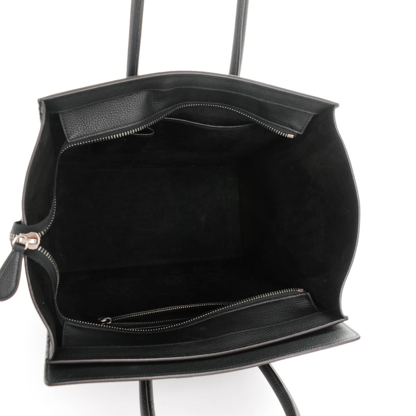 Drummed Calfskin Mini Luggage Black