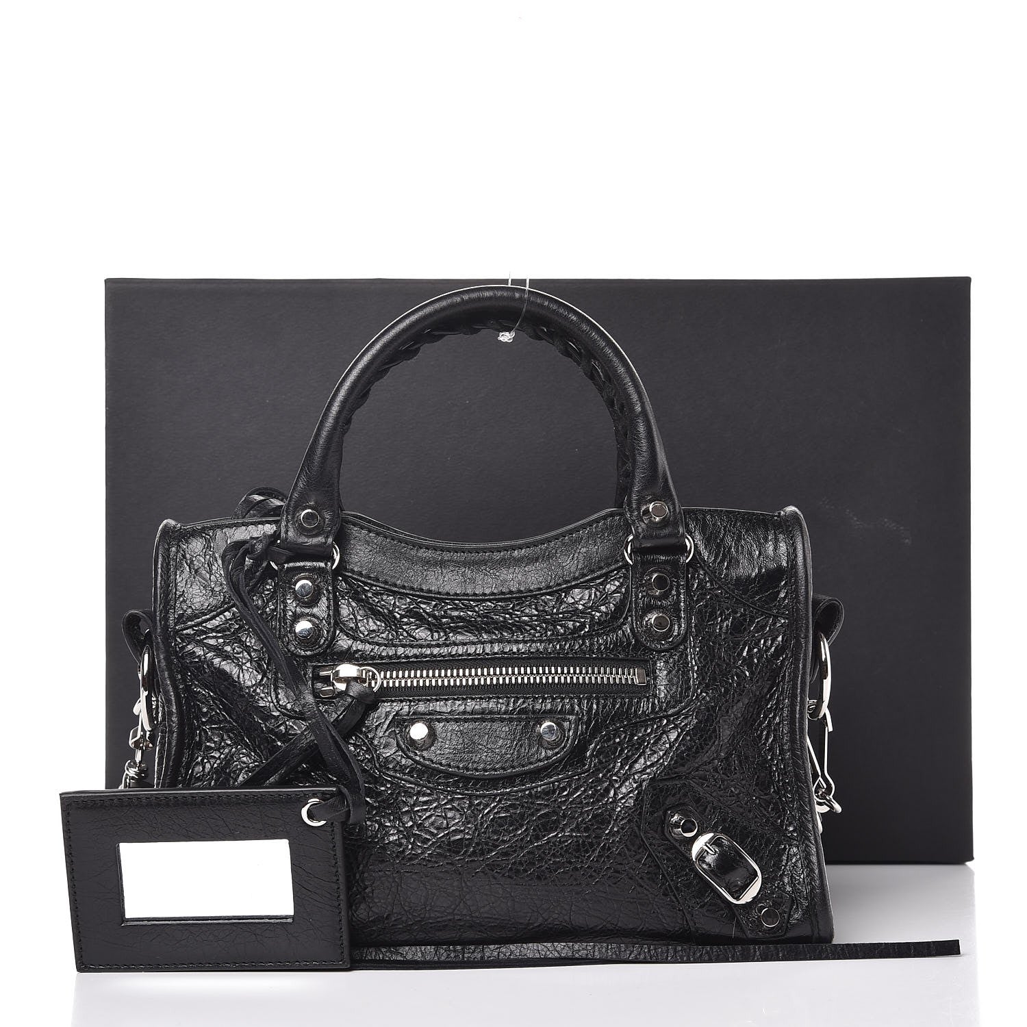 Balenciaga Agneau Classic Silver Hardware Mini City Black 10 of 10