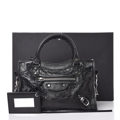 Balenciaga Agneau Classic Silver Hardware Mini City Black 10 of 10