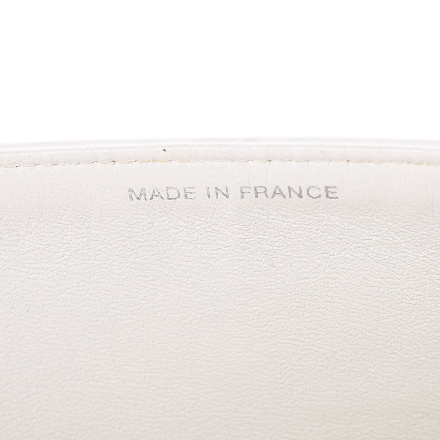 Lambskin Quilted Medium Double Flap White