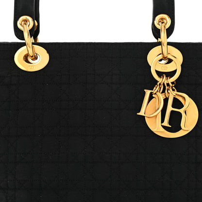 Christian Dior Nylon Cannage Medium Lady Dior Black 8 of 13