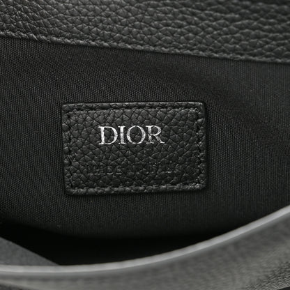 Christian Dior Grained Calfskin Saddle Messenger Bag Black 6 of 9