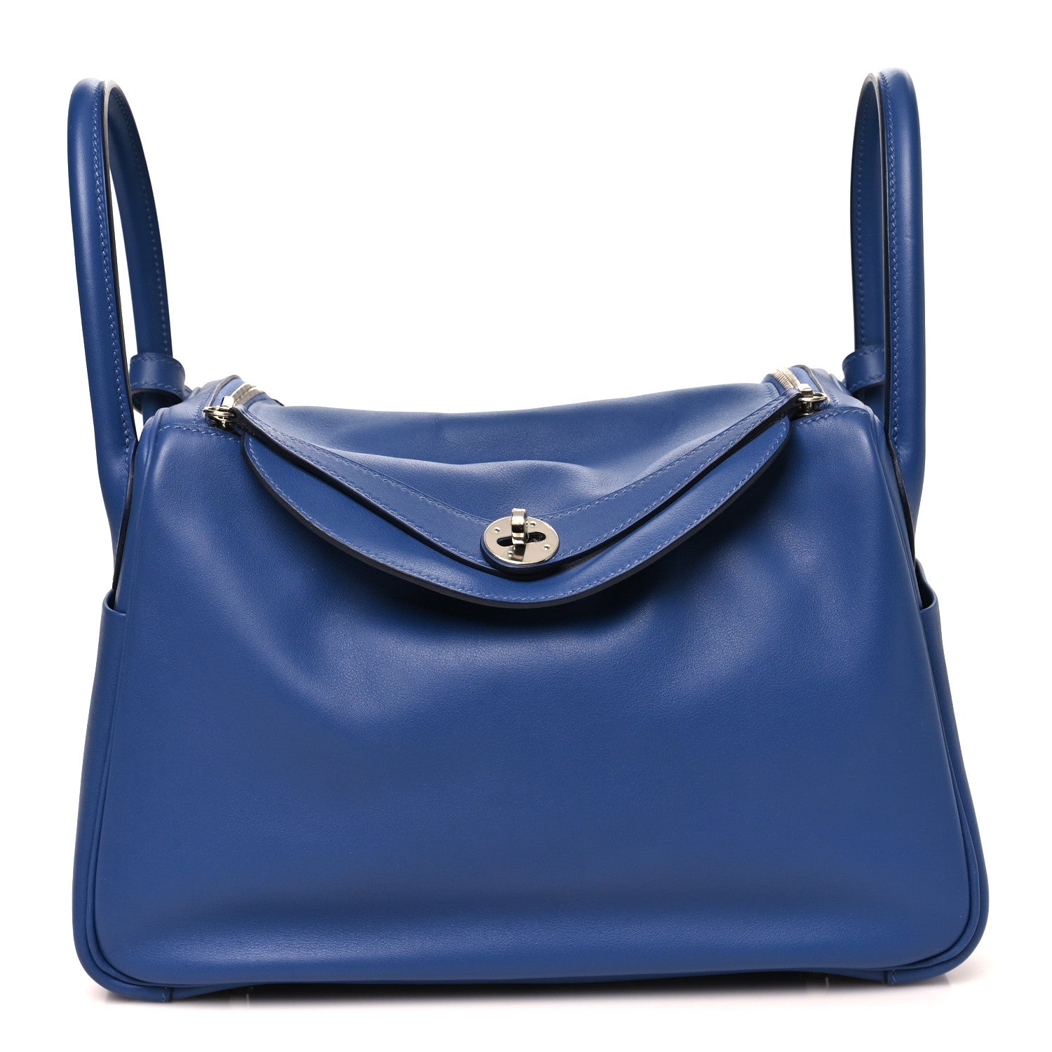 Hermes Swift Epsom Lindy 30 Tressage De Cuir Bleu Brighton Bleu Sapphire Capucine 1 of 10