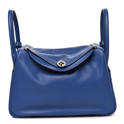 Hermes Swift Epsom Lindy 30 Tressage De Cuir Bleu Brighton Bleu Sapphire Capucine 1 of 10