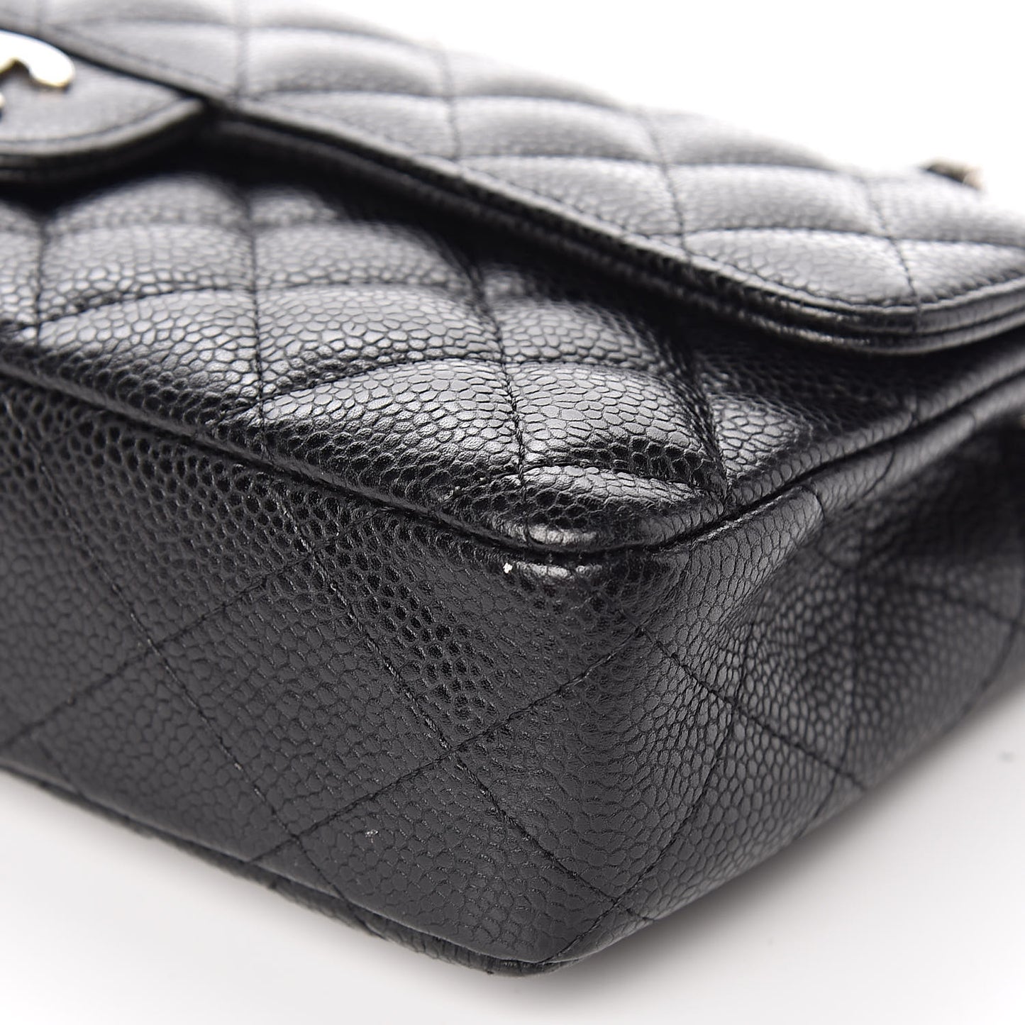 Caviar Quilted East West Flap Black