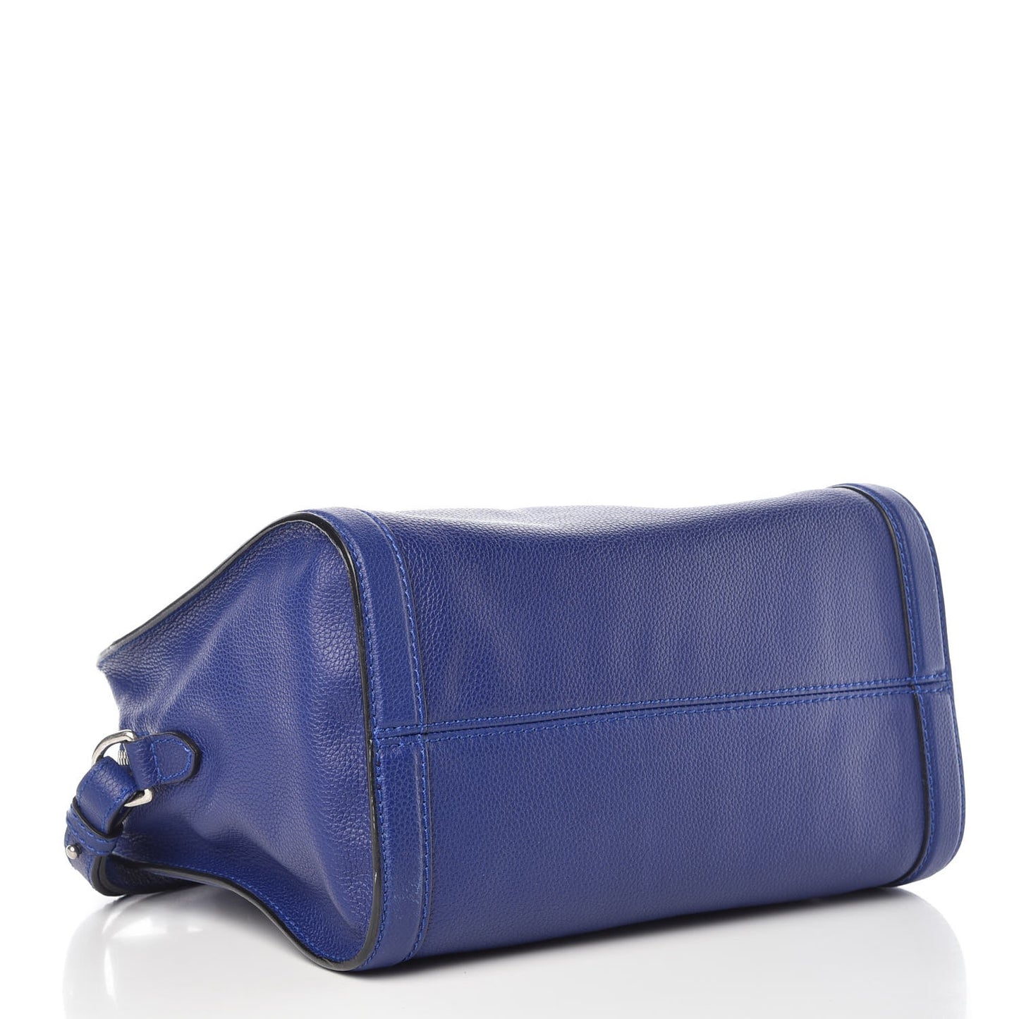 Pebbled Calfskin Small Skull Padlock Zip Around Tote Ultramarine