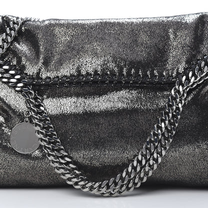 Stella McCartney Chamois Shiny Dotted Falabella Fold Over Tote Ruthenium 8 of 10