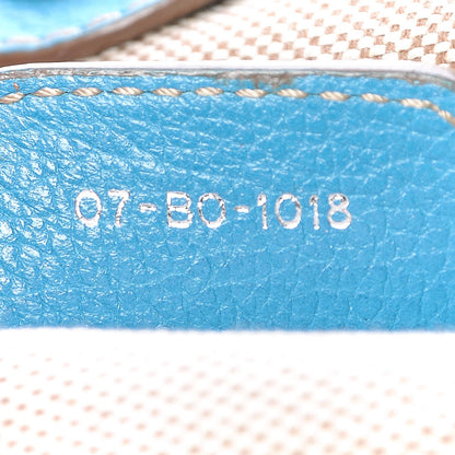 Christian Dior Coated Canvas Cannage Print Cherie Tote Blue 7 of 13