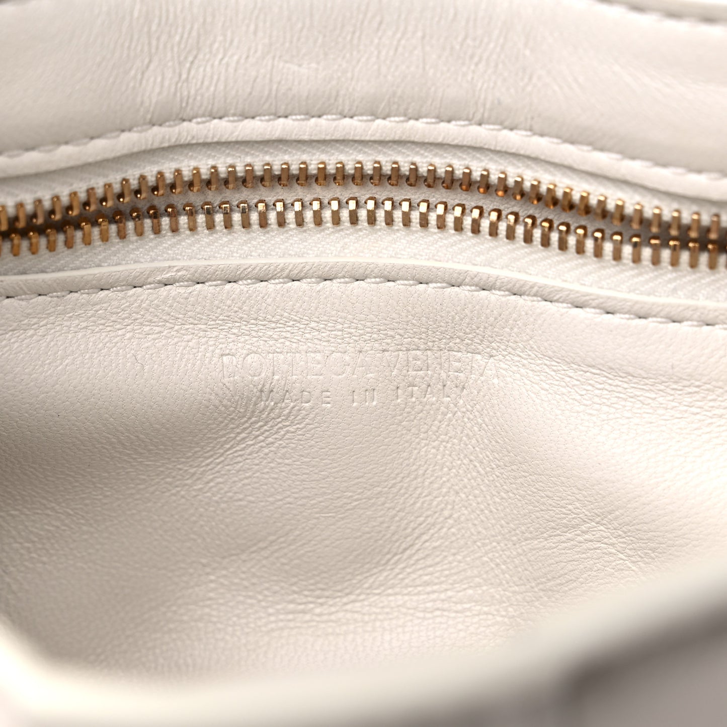 Nappa Maxi Intreccio Small Padded Cassette Crossbody Bag White