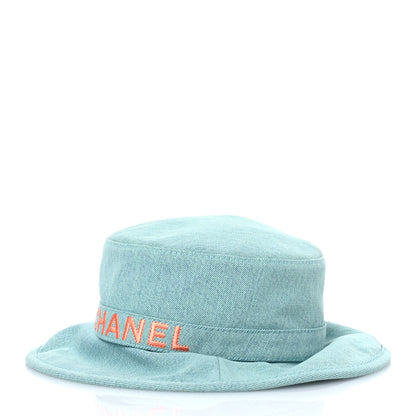 Chanel Denim Logo Bucket Hat S Light Blue 4 of 10