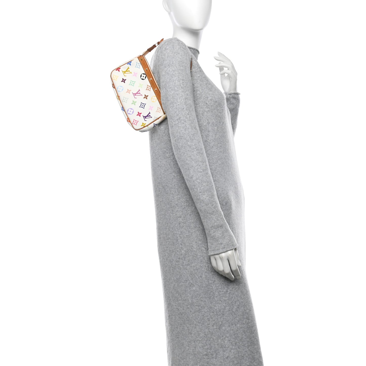 Monogram Multicolor Pochette Accessories White