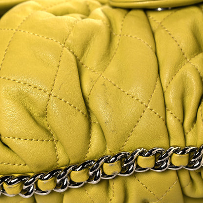 Chanel Washed Lambskin Chain Around Medium Messenger Yellow 13 of 15