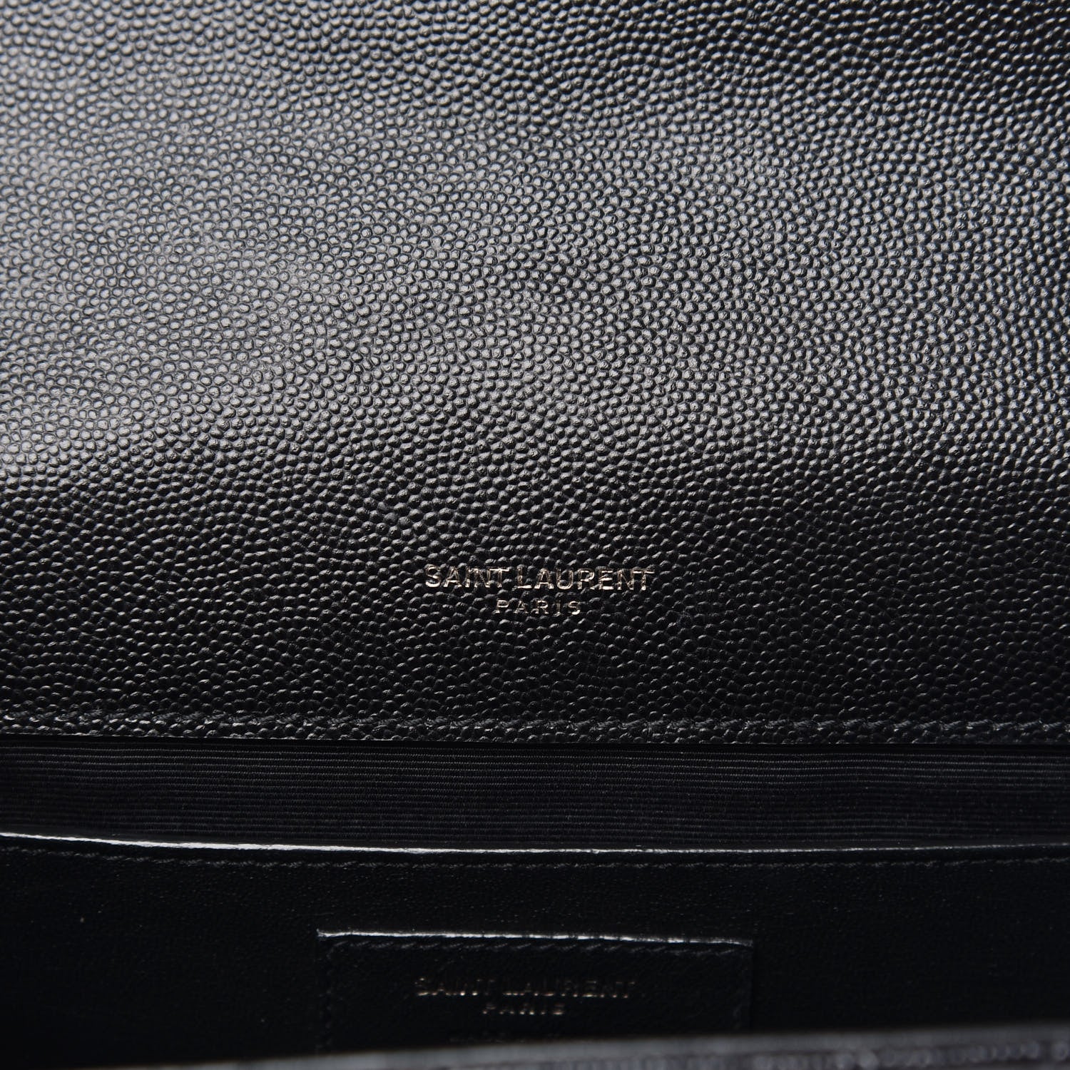 Saint Laurent Grain De Poudre Textured Mixed Matelasse Triquilt Medium Monogram Satchel Black 7 of 12