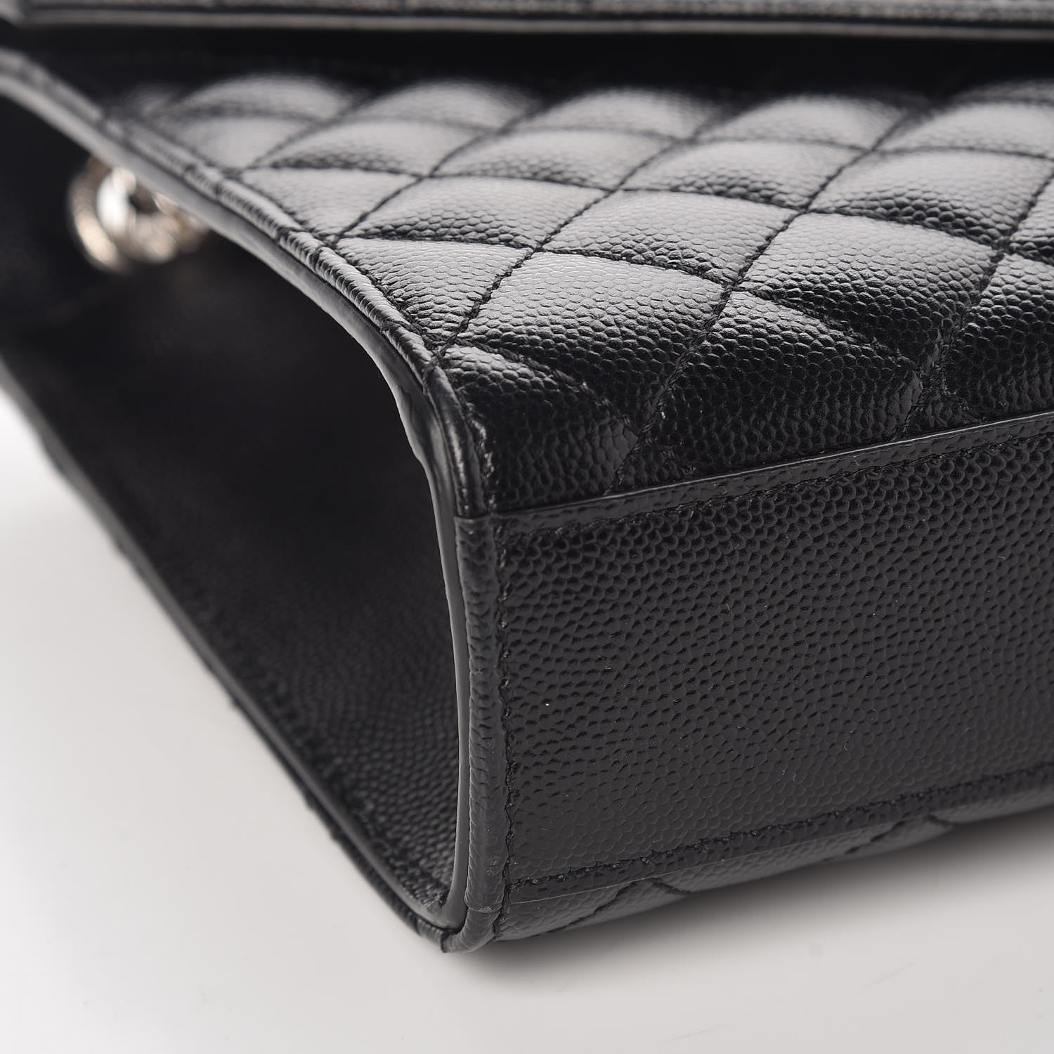 Saint Laurent Grain De Poudre Textured Mixed Matelasse Triquilt Medium Monogram Satchel Black 9 of 10