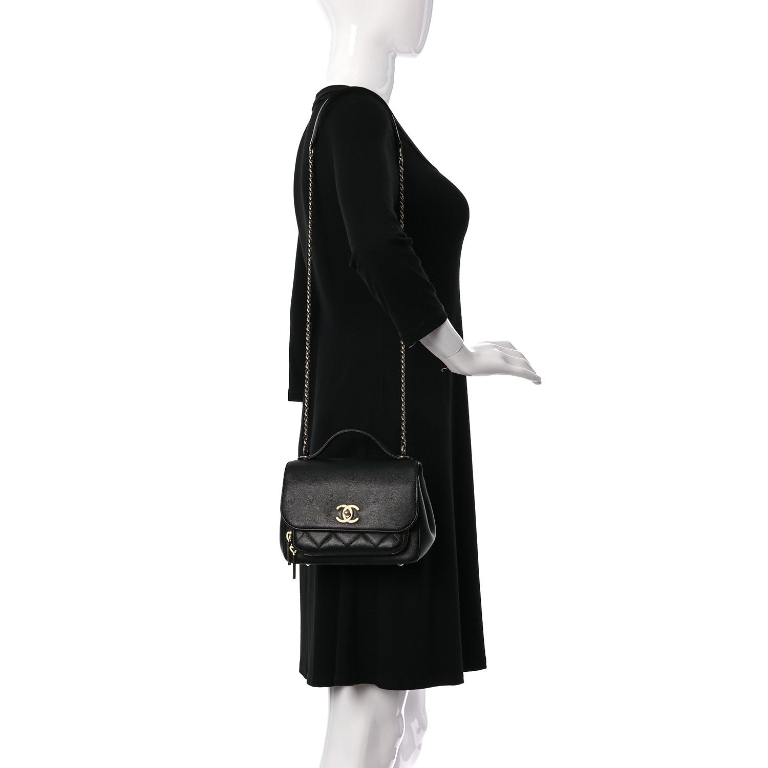 Chanel Caviar Quilted Small Business Affinity Flap Black 2 of 11
