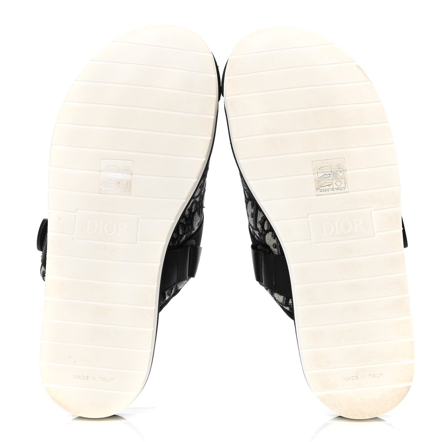 Oblique Jacquard Mens Alpha Sandals 45 Beige Black