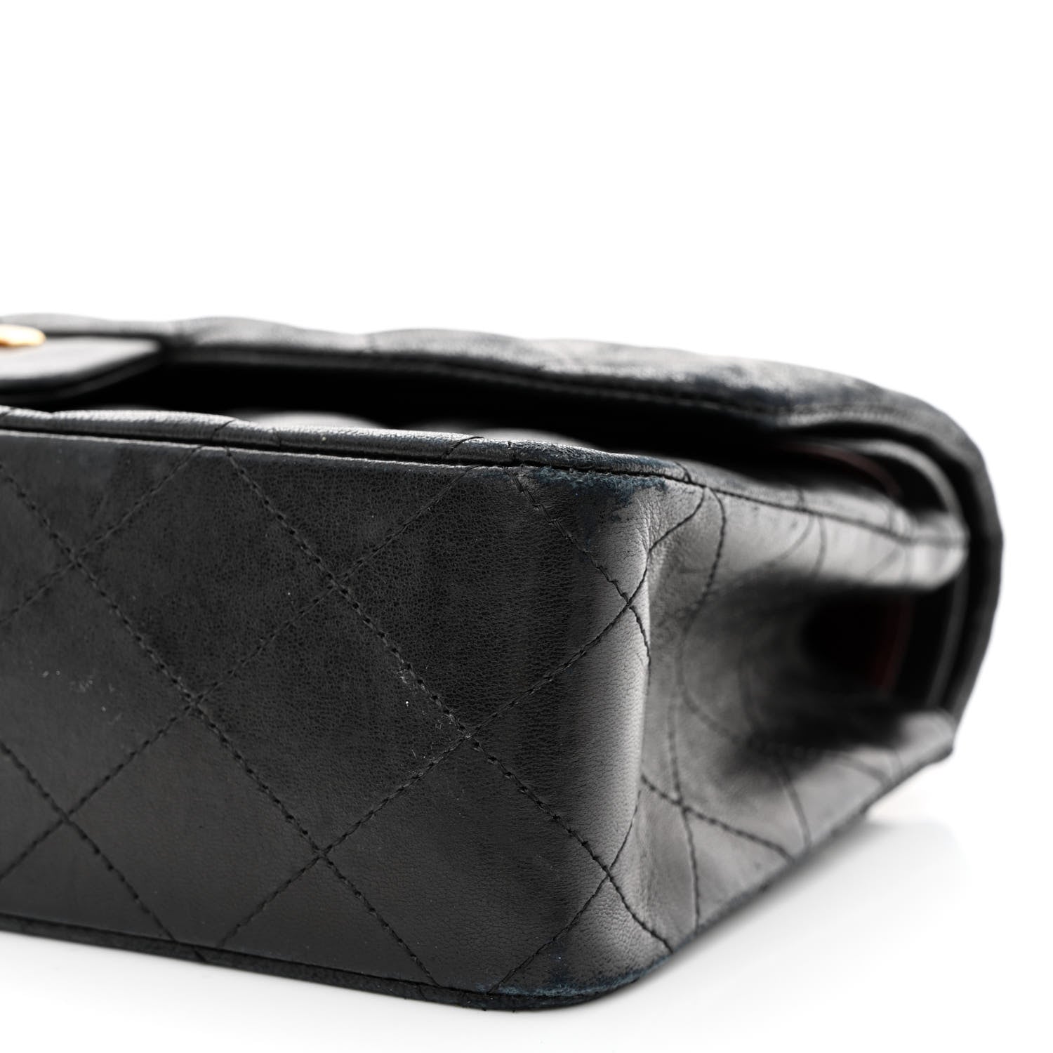 Chanel Lambskin Quilted Medium Double Flap Black 10 of 13