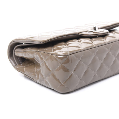 Chanel Patent Calfskin Quilted Medium Double Flap Grey 5 of 11
