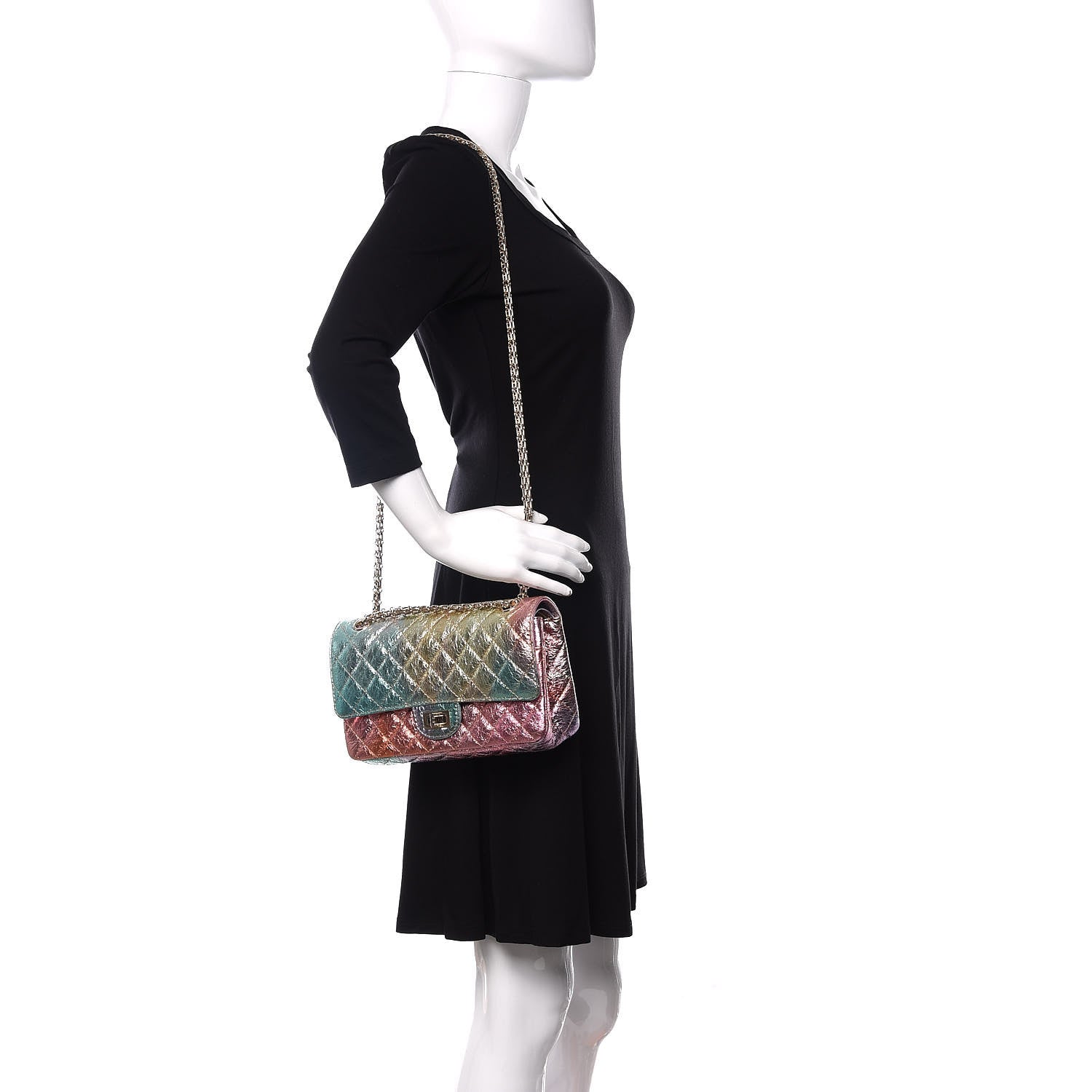 Chanel Metallic Goatskin Quilted 2.55 Reissue 225 Flap Multicolor 2 of 11