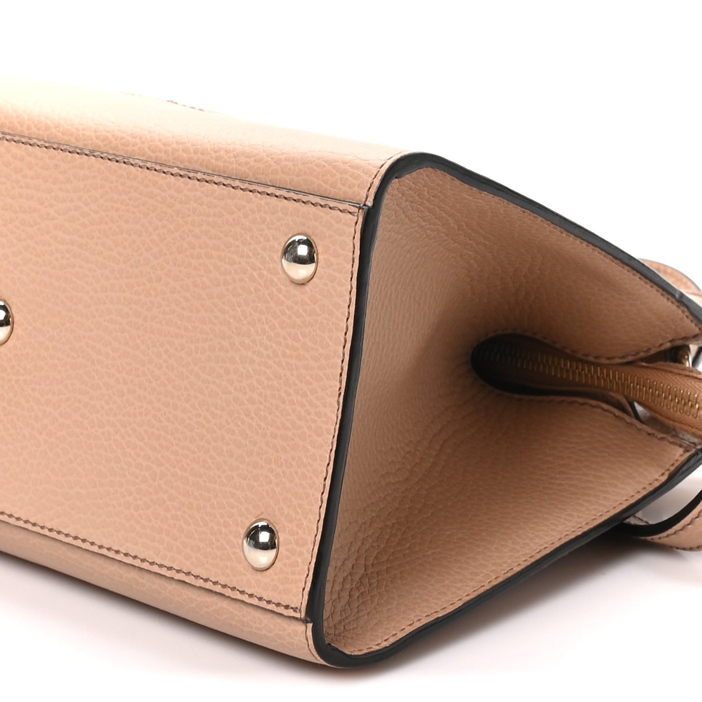Dollar Calfskin Medium Soho Top Handle Satchel Camelia