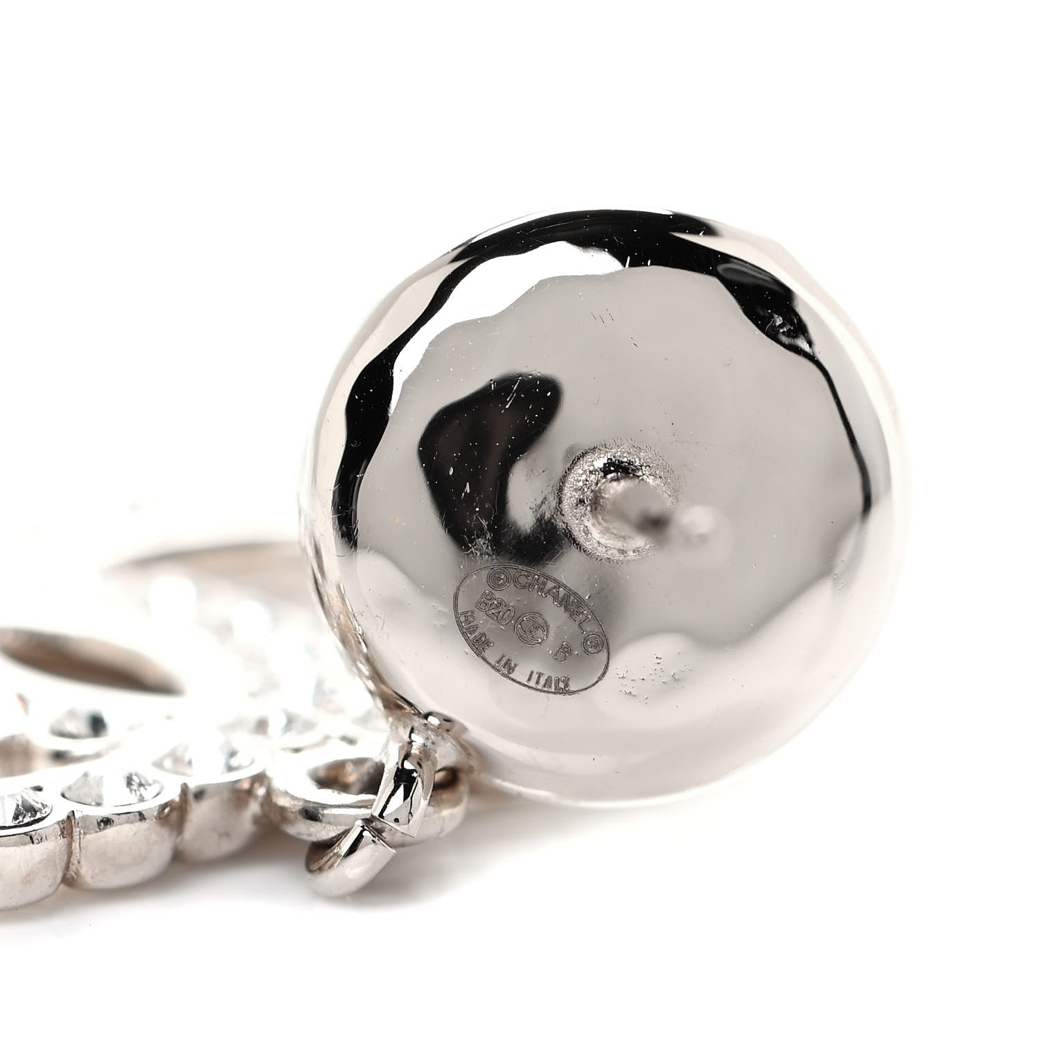 Chanel Crystal Pearl Bow-tiful CC Drop Earrings Gold 4 of 4