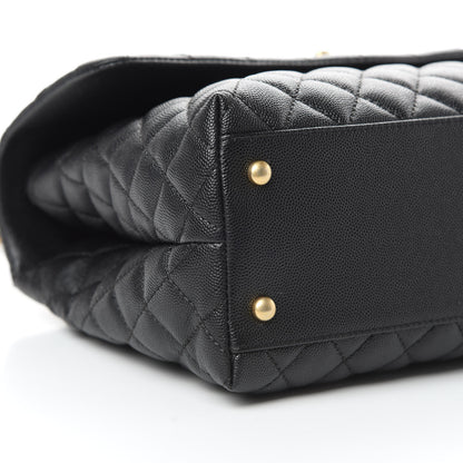 Chanel Caviar Quilted Medium Coco Handle Flap Black 9 of 11