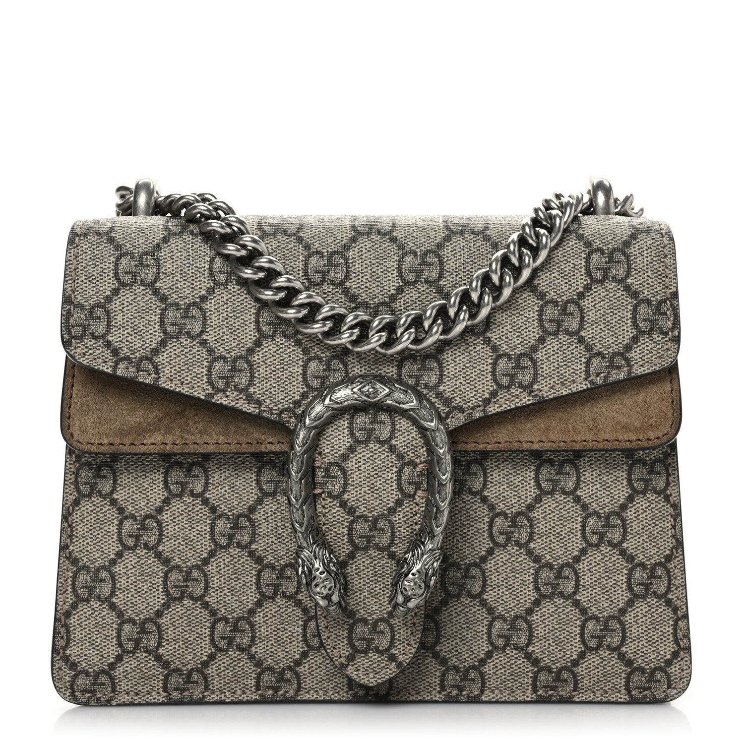 Gucci GG Supreme Monogram Mini Dionysus Shoulder Bag Taupe 1 of 9