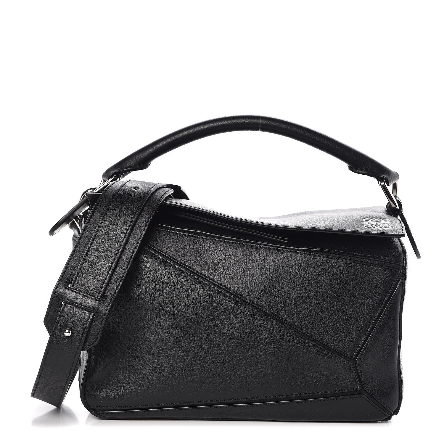 Loewe Calfskin Small Puzzle Bag Black 1 of 8
