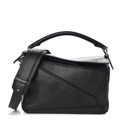 Loewe Calfskin Small Puzzle Bag Black 1 of 8