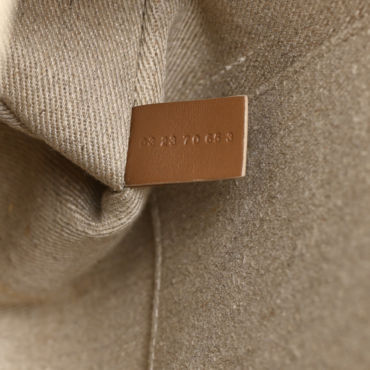 Linen Calfskin Medium Woody Ribbon Tote Blushy Beige