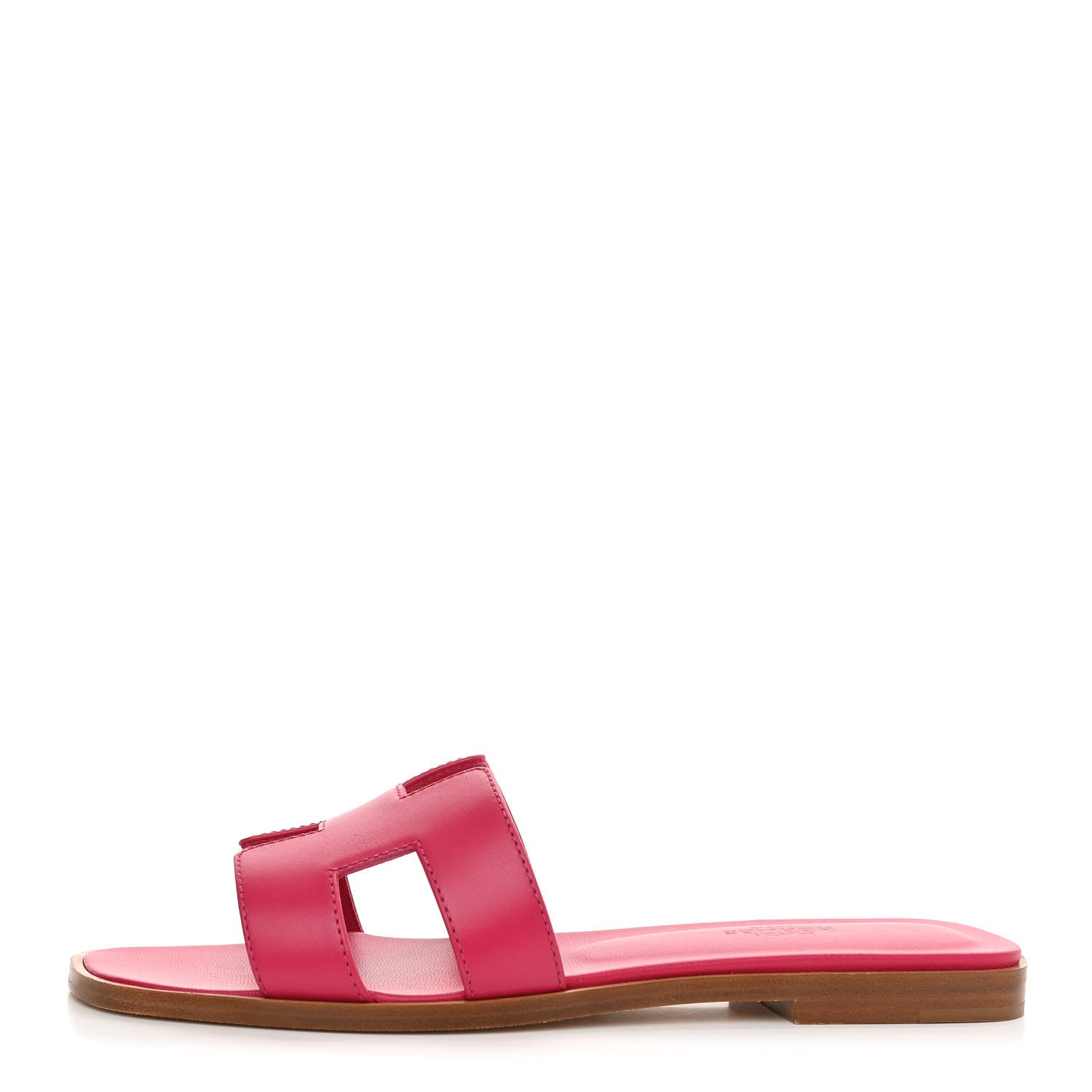 Hermes Calfskin Oran Sandals 37 Rose Sorbet 1 of 9