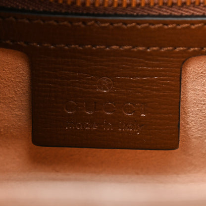 Gucci GG Supreme Monogram Azalea Calfskin Web Small Jackie 1961 Hobo Beige Ebony Brown Sugar 6 of 10