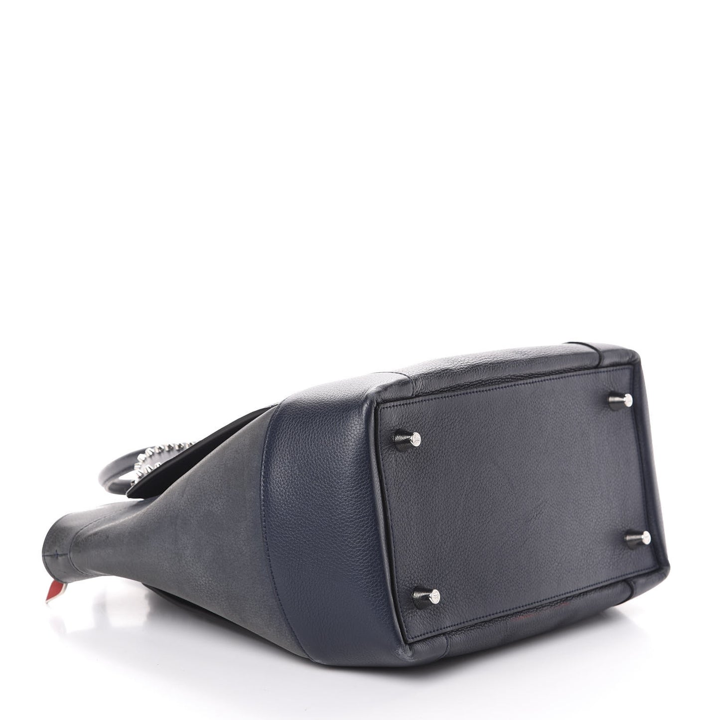 Grained Calfskin Studded Large Eloise Satchel Nuit