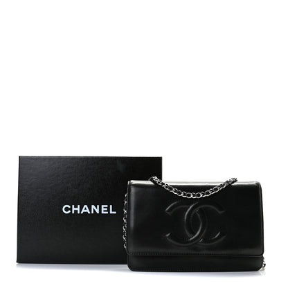 Chanel Lambskin Timeless CC Wallet On Chain WOC Black 11 of 11