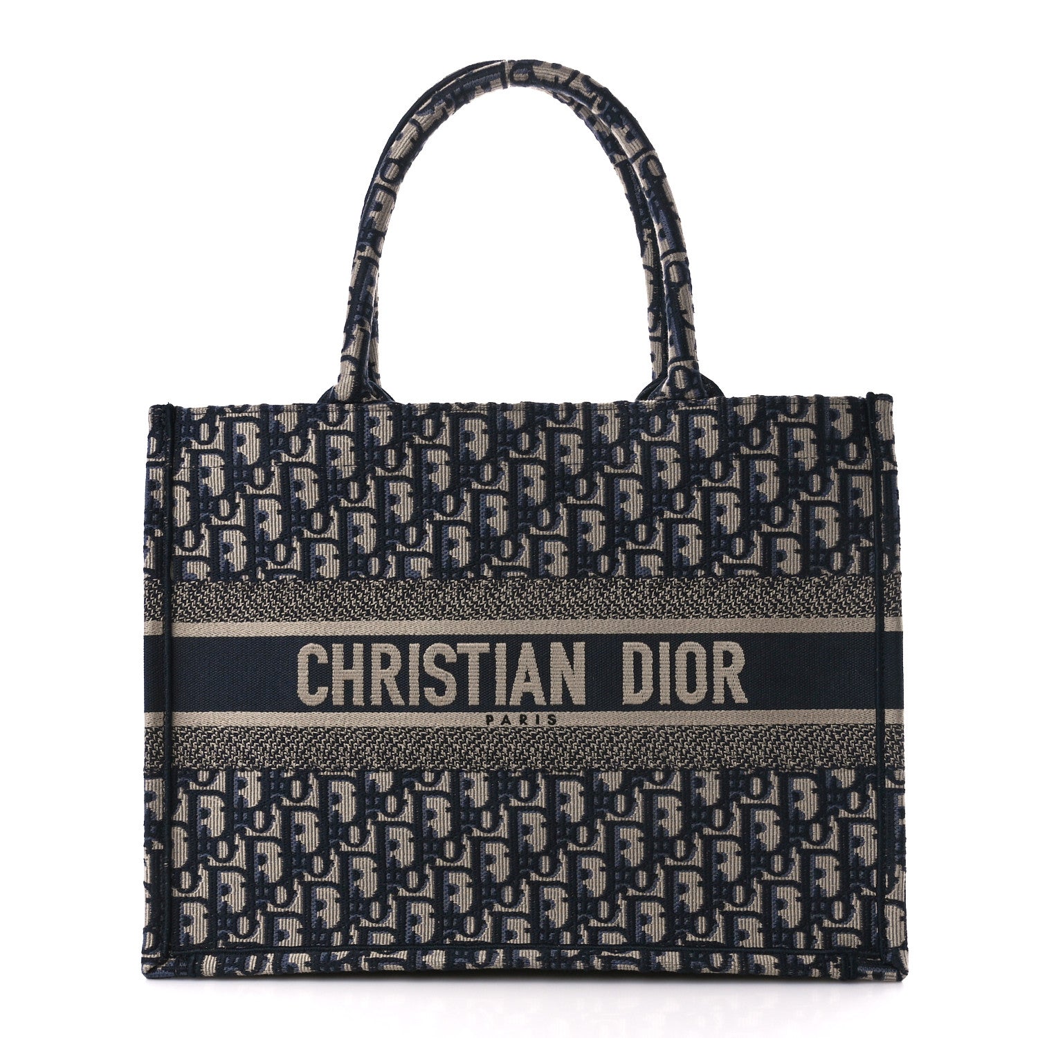 Christian Dior Oblique Medium Book Tote Blue Multicolor 1 of 10