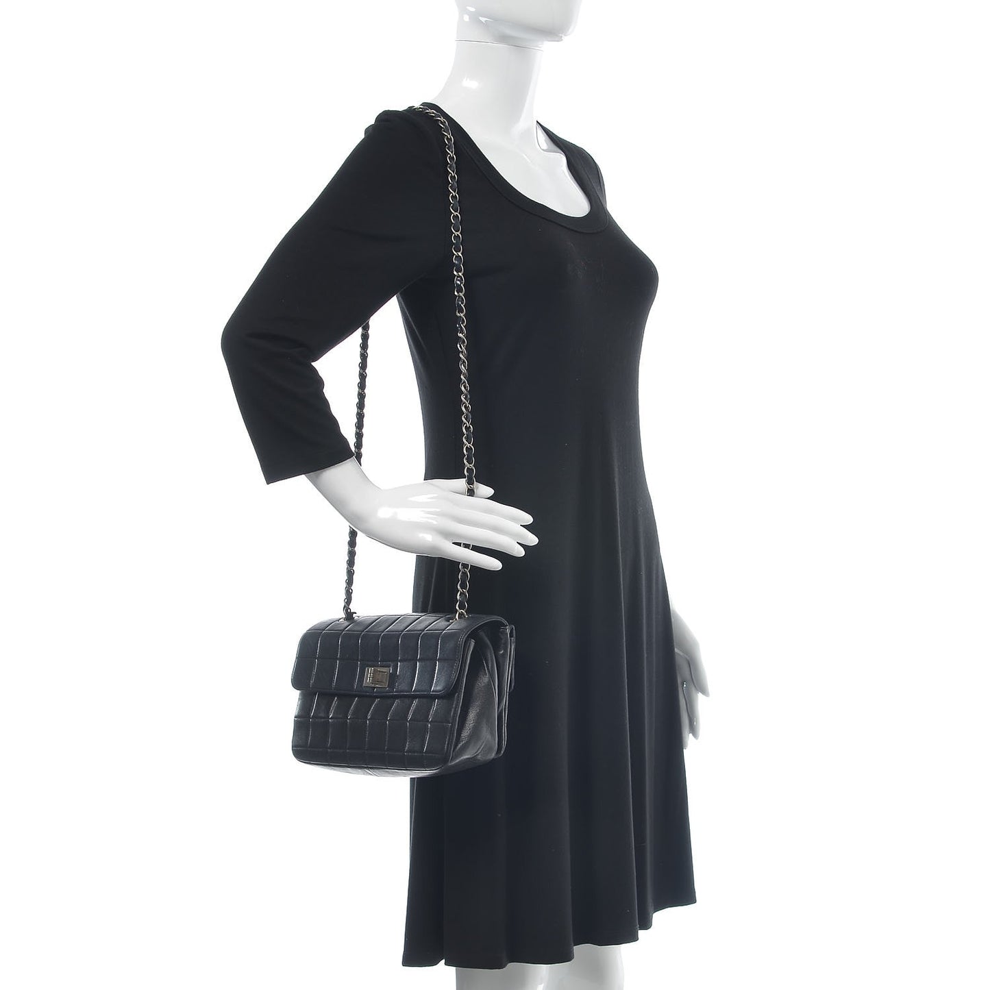 Lambskin Reissue Chocolate Bar Flap Black