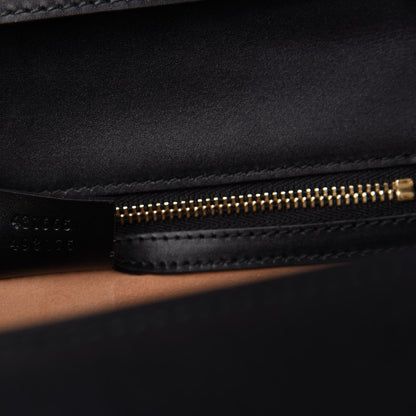 Gucci Calfskin Medium Sylvie Top Handle Bag Black 9 of 10