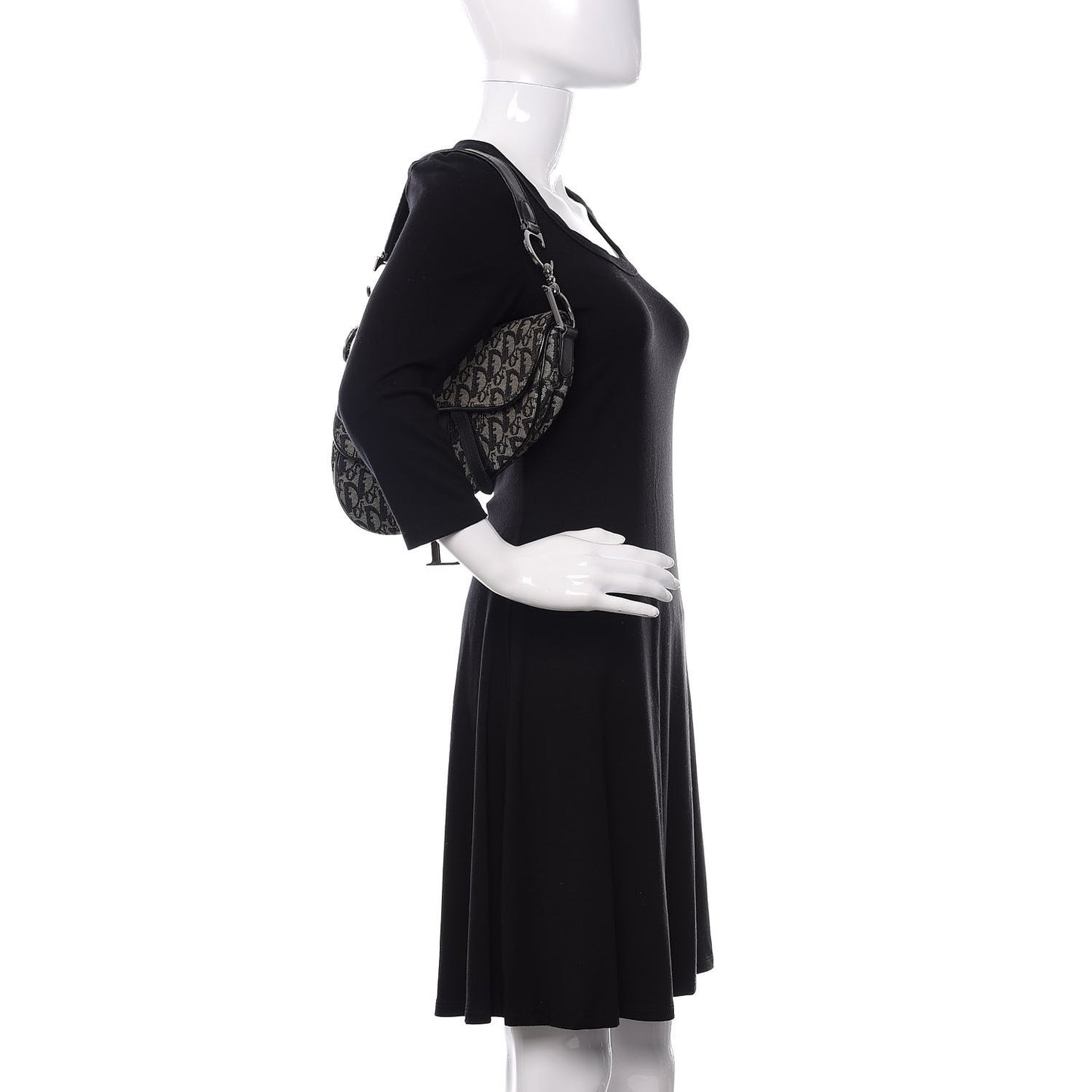 Monogram Saddle Bag Black