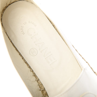 Chanel Lambskin CC Espadrilles 38 White Black 8 of 10