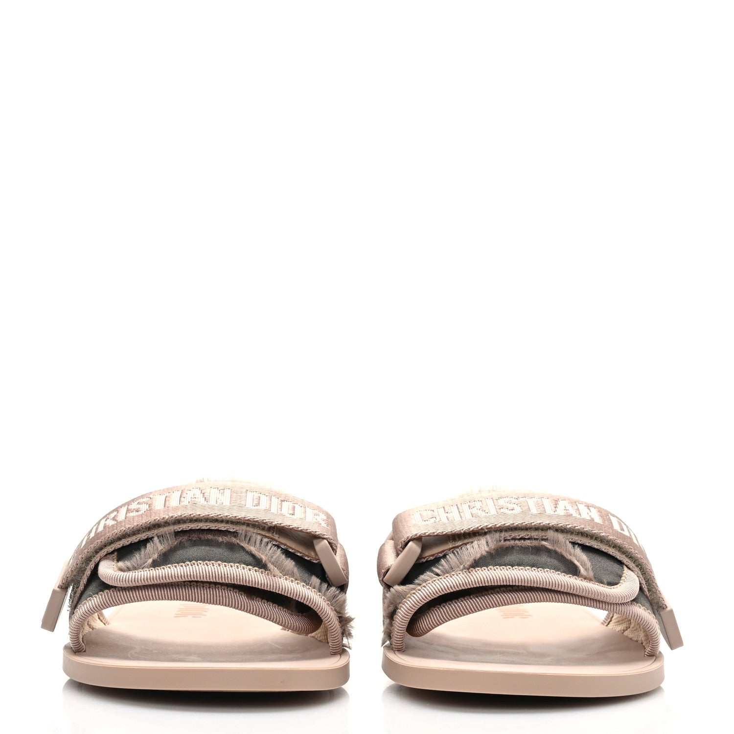 Christian Dior Technical Stretch Fabric Camouflage Dio(r)evolution Slide Sandals 38 Nude 2 of 8