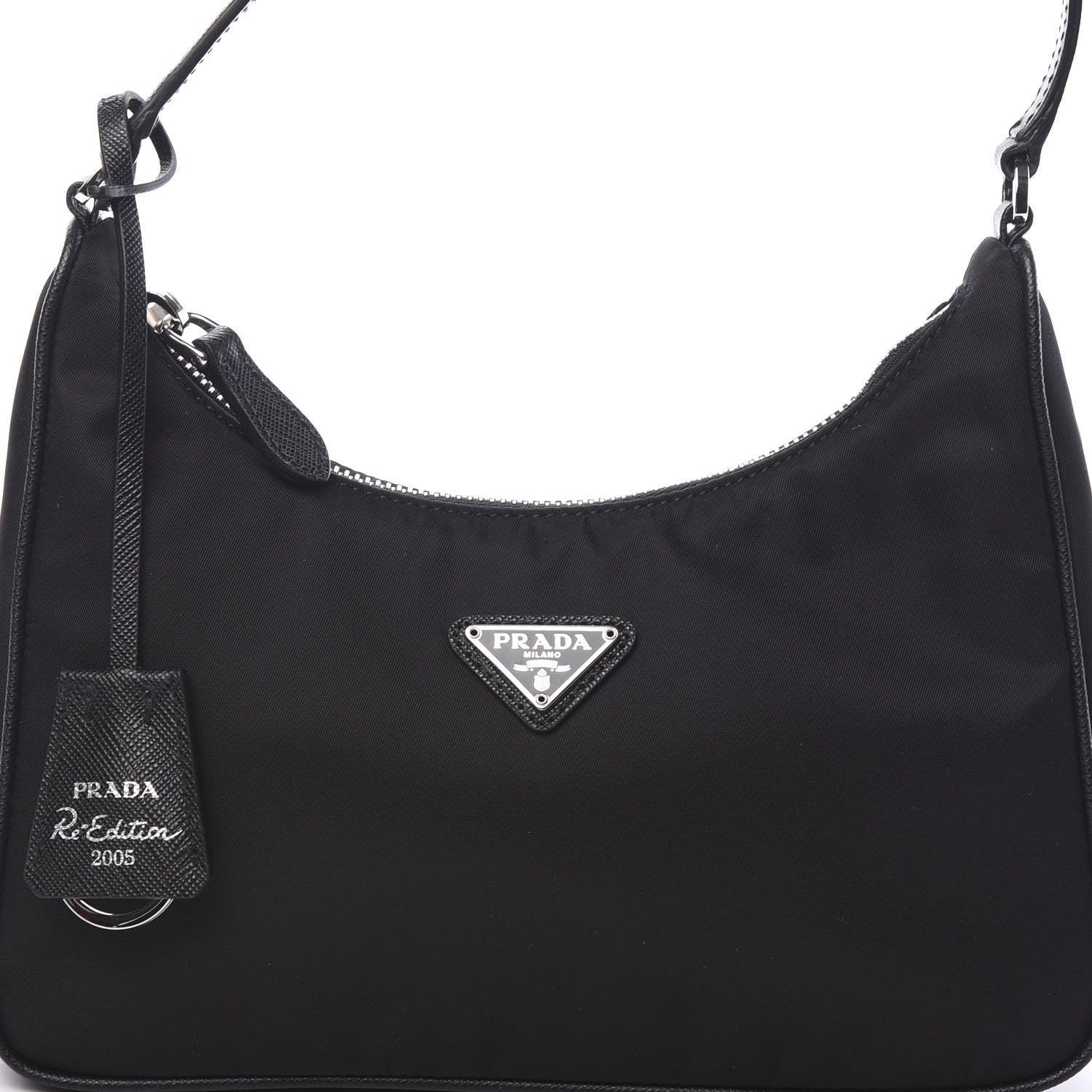 Prada Tessuto Nylon Saffiano Mini Re-Edition 2005 Bag Black 7 of 9