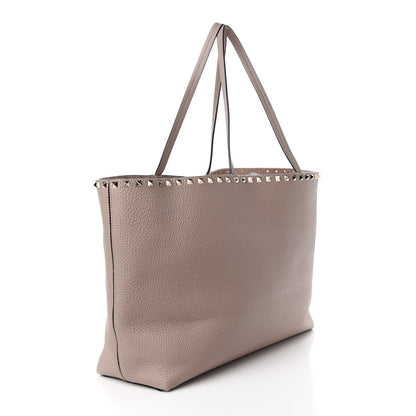Valentino Garavani Grained Calfskin Rockstud Shoulder Tote Poudre 3 of 9