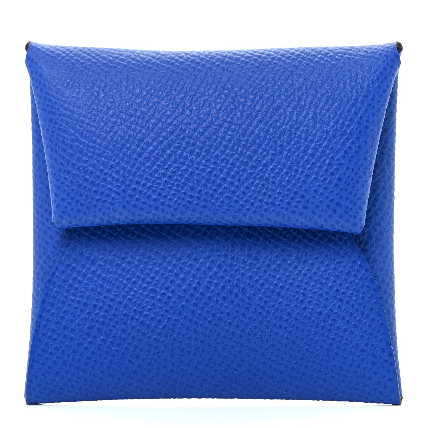 Hermes Epsom Bastia Verso Coin Purse Bleu France Orange 1 of 10