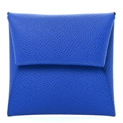 Hermes Epsom Bastia Verso Coin Purse Bleu France Orange 1 of 10