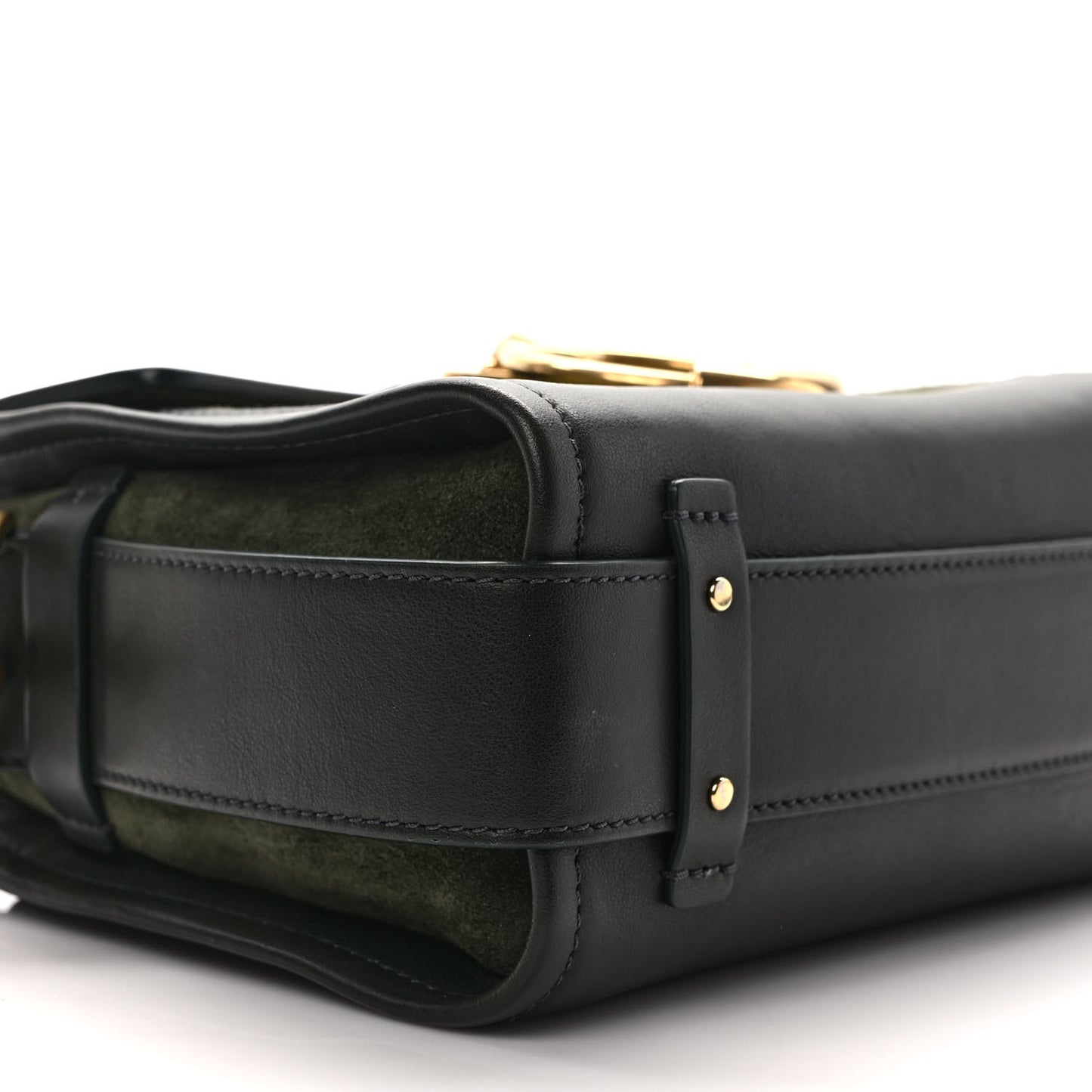Calfskin Suede Mini Tess Day Bag Black Olive