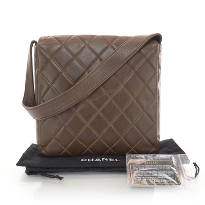 Chanel Lambskin Quilted Flap Shoulder Bag Brown 3 of 8